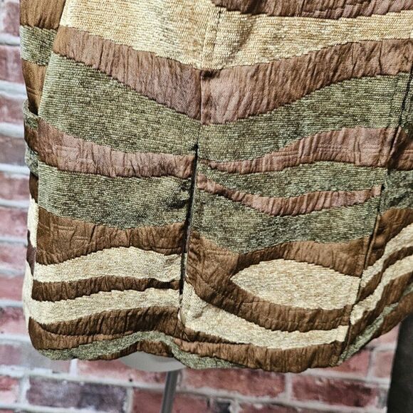 Erin London Textured Sleeveless Zip Vest – Women’s Size XL Brown Layered Look - Picture 4 of 4